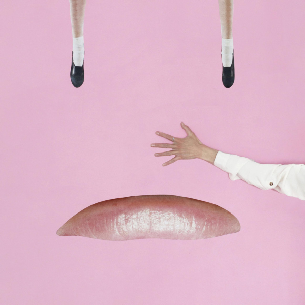 When the Party's Over, 2025. Stickers on painted wall, 300 cm x 250 cm.